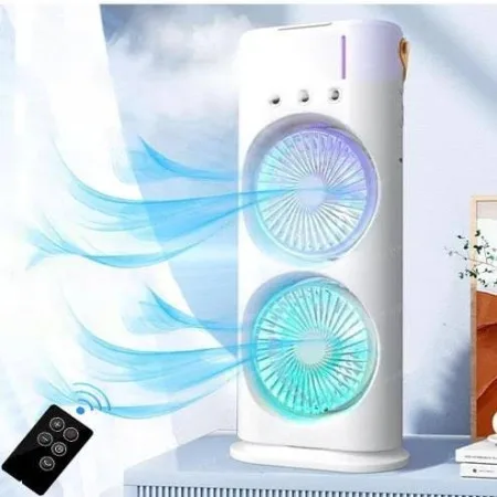 Double Head Rechargeable Cooling Fan