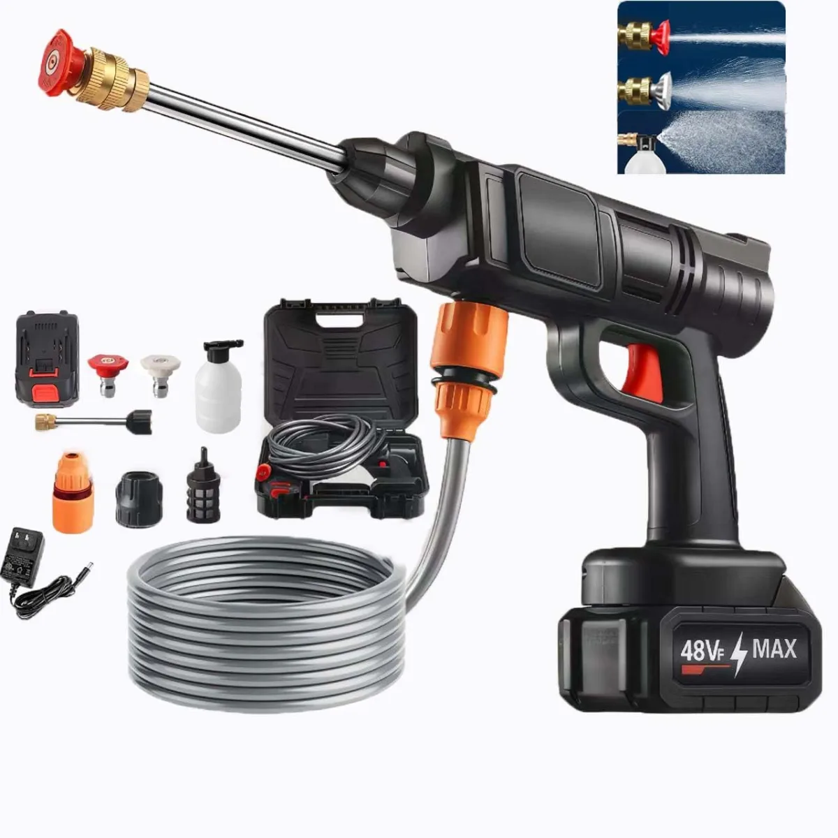 Rechargeable Car Washer Duble Battery